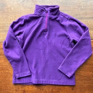 Lands' End Deep Purple Fleece Pullover